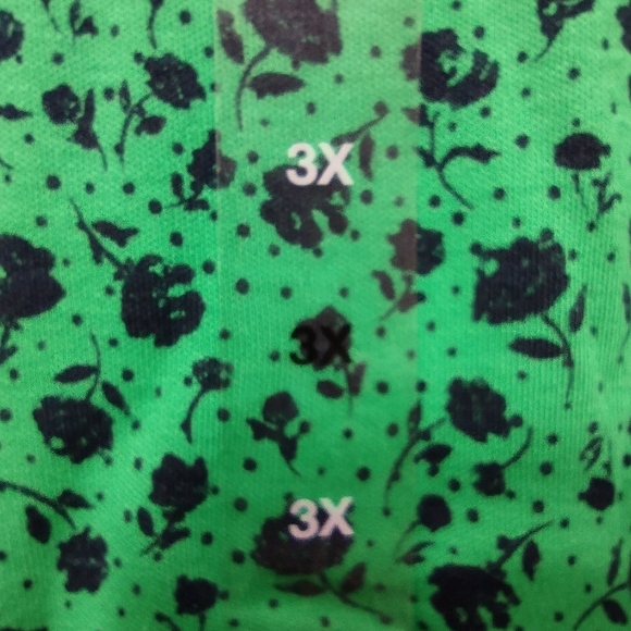 NWT Karen Scott Floral Polo Top Women's 3X Green Cottagecore Retro Casual Comfy - Picture 7 of 11